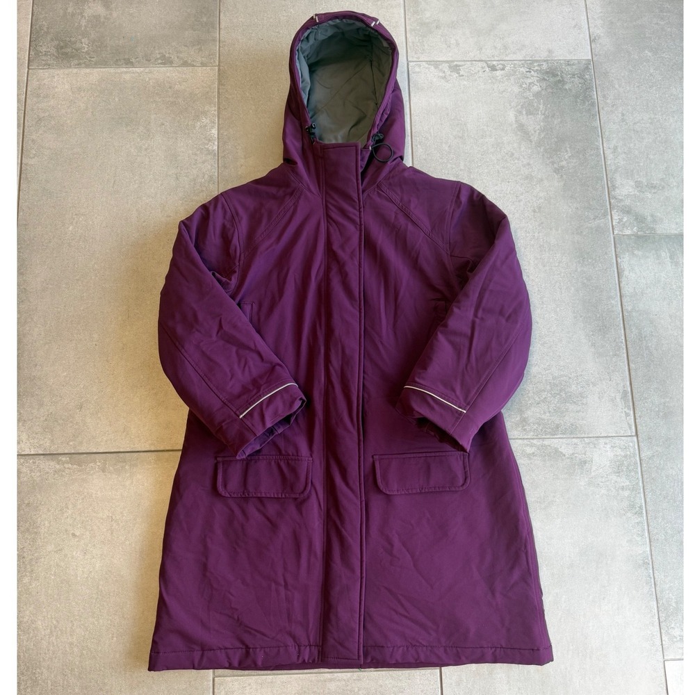 Duluth Trading Co Womens Purple 3M Thinsulate Hooded Parka Jacket Coat L